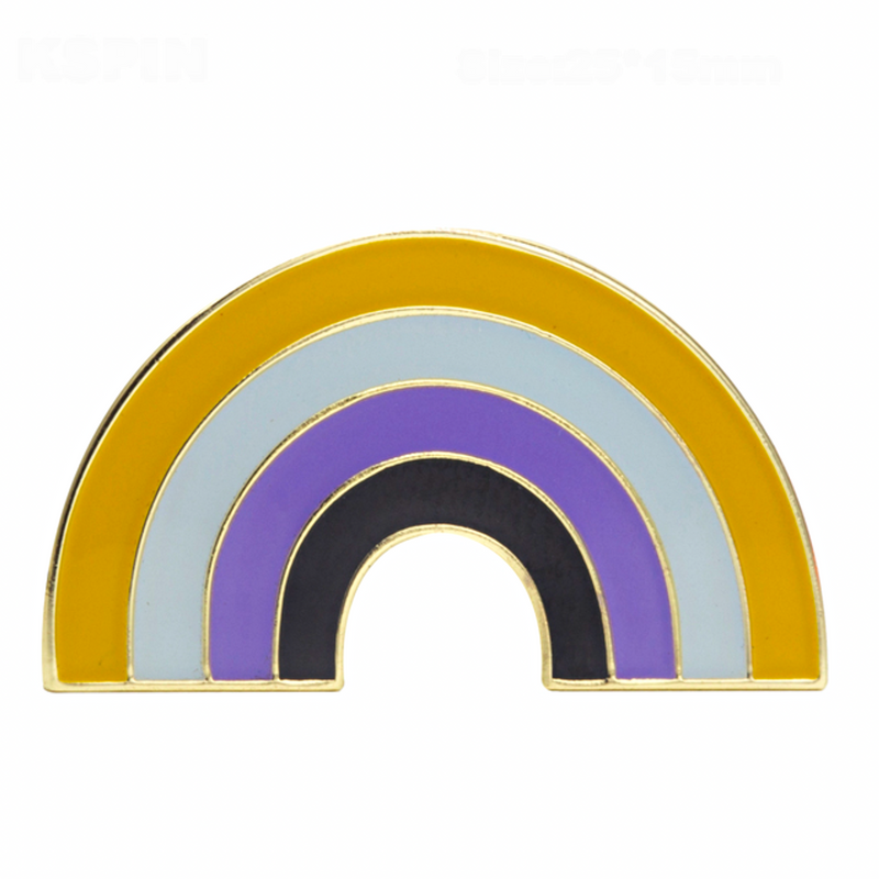 Nonbinary Pride Flag Rainbow Lapel Pin