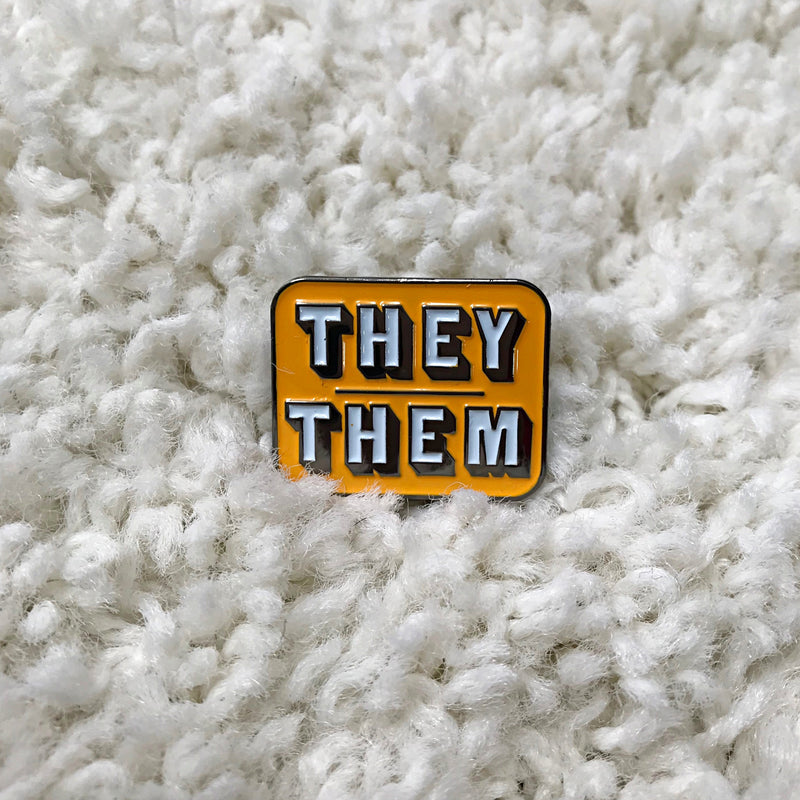 Pronouns Lapel Pin - He She They Pins