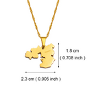 Oromia Map Pendant Necklace