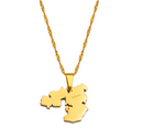 Oromia Map Pendant Necklace