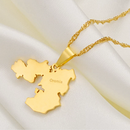Oromia Map Pendant Necklace