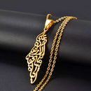 Palestine Map Pendant Necklace