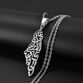 Palestine Map Pendant Necklace