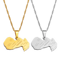 Paraguay Map Pendant Necklace