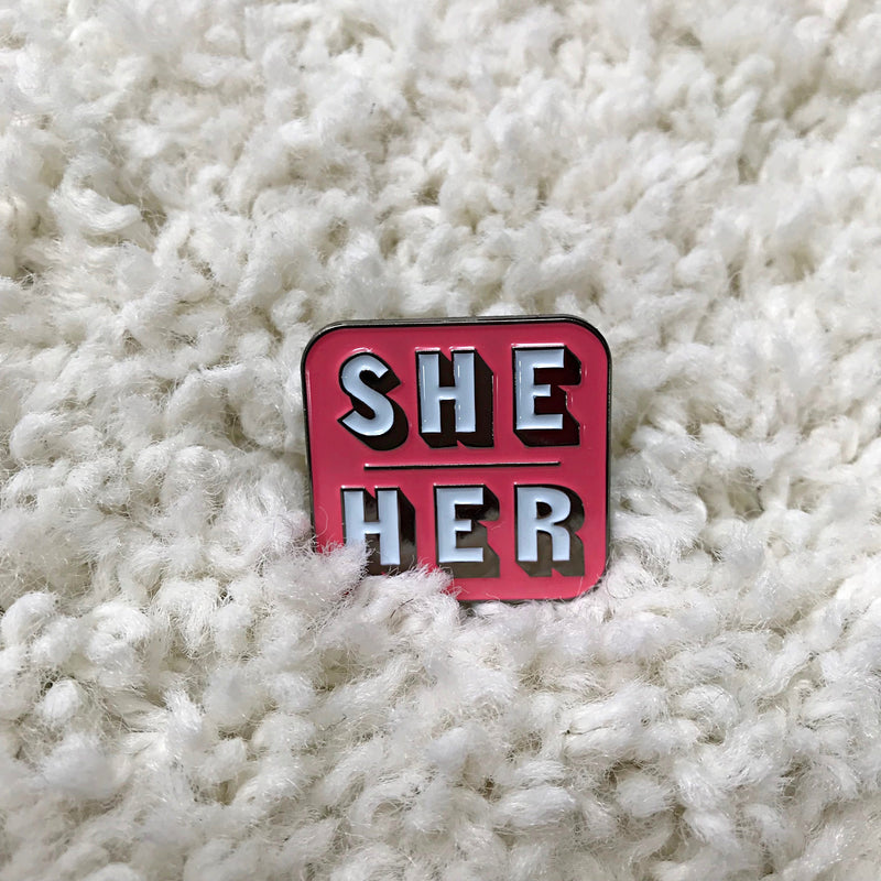 Pronouns Lapel Pin - He She They Pins