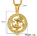 Zodiac Horoscope Pendant Necklace