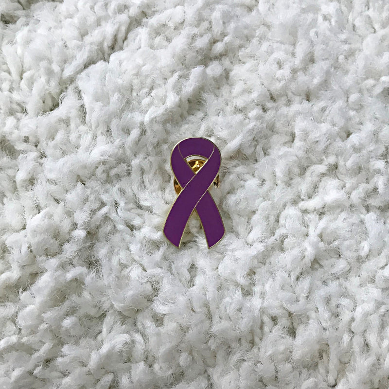 Cancer Awareness Ribbon Lapel Pin