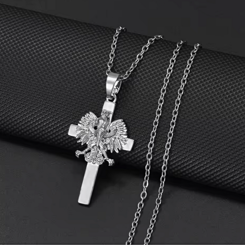 Poland Eagle Cross Pendant Necklace
