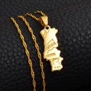 Portugal Map Pendant Necklace