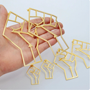 Black Lives Matter Power Fist Stud Earrings