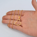 Punjab Map Outline Pendant Necklace