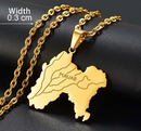 Punjab Map Pendant Necklace