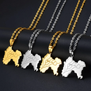 Punjab Map Pendant Necklace