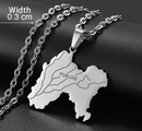 Punjab Map Pendant Necklace