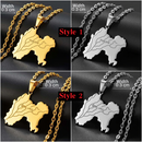 Punjab Map Pendant Necklace