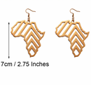 Africa Map Stripes Earrings