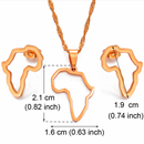 Africa Map Outline Jewelry Set