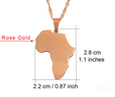 Africa Map Mini Pendant Necklace