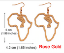 Africa Map with Queen Nefertiti Earrings