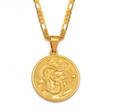 Dragon Round Pendant Necklace