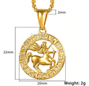 Zodiac Horoscope Pendant Necklace