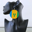 Saint Vincent and The Grenadines Flag Drop Earrings