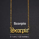 Horoscope Zodiac Sign Pendant Necklace