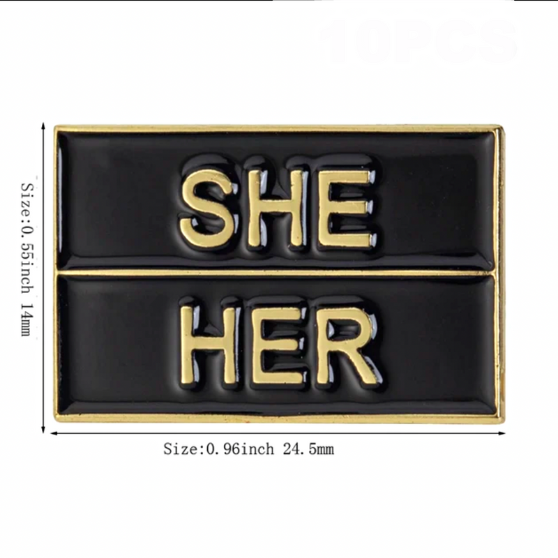 Pronouns Lapel Pin - He/Him She/Her They/Them Pins