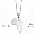 Africa Map with Rivers Pendant Necklace