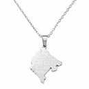 Montenegro Map Pendant Necklace