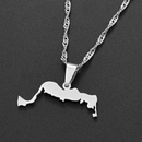 Turks and Caicos Islands Map Pendant Necklace