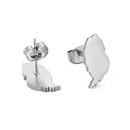 Grenada Map Stud Earrings