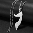Somalia Map with Cities Pendant Necklace