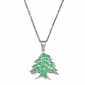 Lebanon Cedar Tree Coat of arms Pendant Necklace