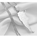 Argentina Map with Cities Pendant Necklace