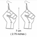 Black Lives Matter Power Fist Drop Earrings