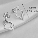 Colombia Map Stud Earrings