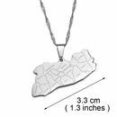 El Salvador Map with cities Pendant Necklace