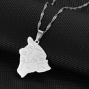 Hawaii Map Pendant Necklace