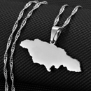Jamaica Map Pendant Necklace