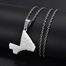 Mali Map with Cities Pendant Necklace