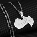 Paraguay Map Pendant Necklace