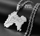 Punjab Map Pendant Necklace