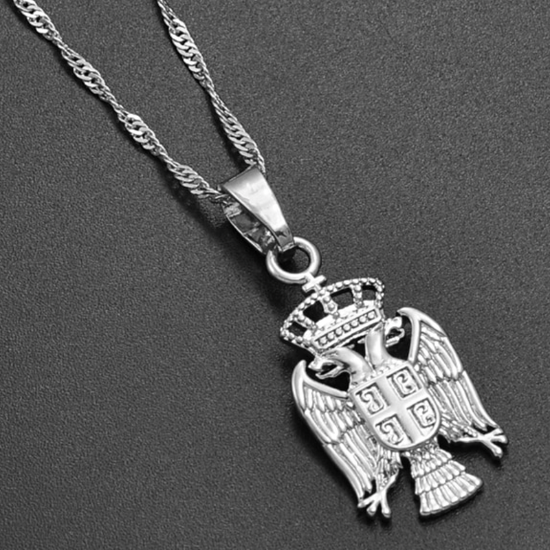 Serbian eagle Pendant necklace