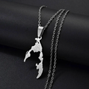 Tamil Eelam Map Pendant Necklace