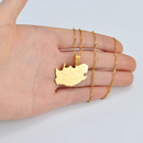 South Africa Map with Cities Pendant Necklace