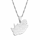 South Africa Map with Cities Pendant Necklace
