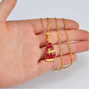 Sri Lanka Map Flag Pendant Necklace