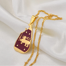 Sri Lanka Map Flag Pendant Necklace