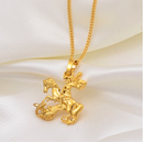 Saint-George Slaying The Dragon Pendant Necklace